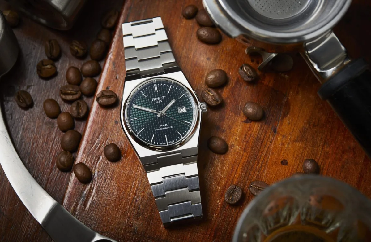 Tissot PRX Powermatic 80 watch with integrated bracelet