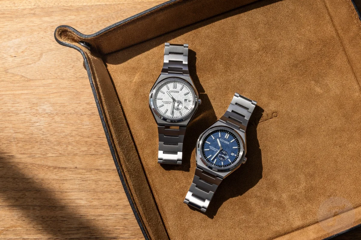 White dial variant of Citizen Super Titanium Automatic Small Seconds on display