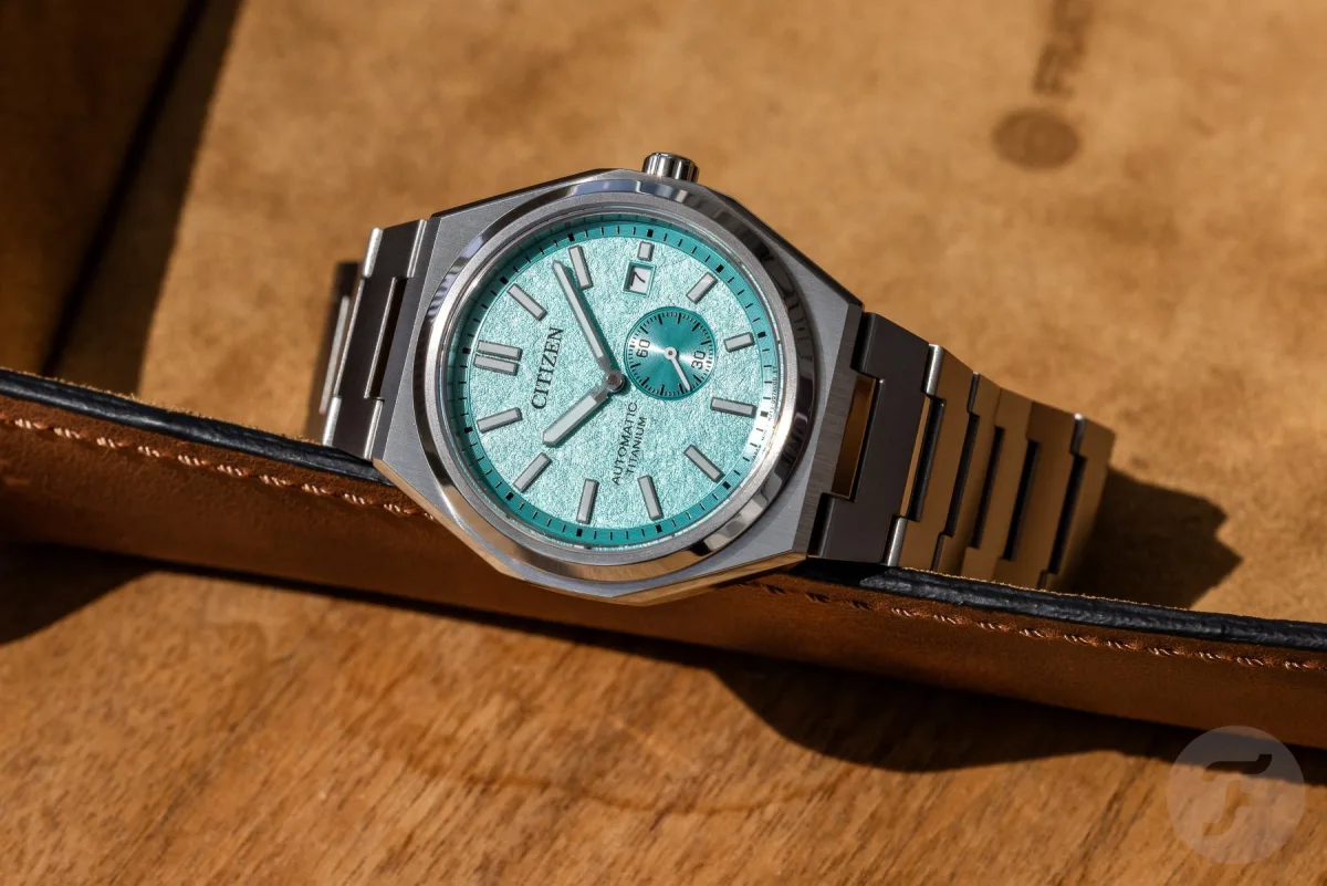 Close-up of Citizen Small Seconds watch face showing automatic movement