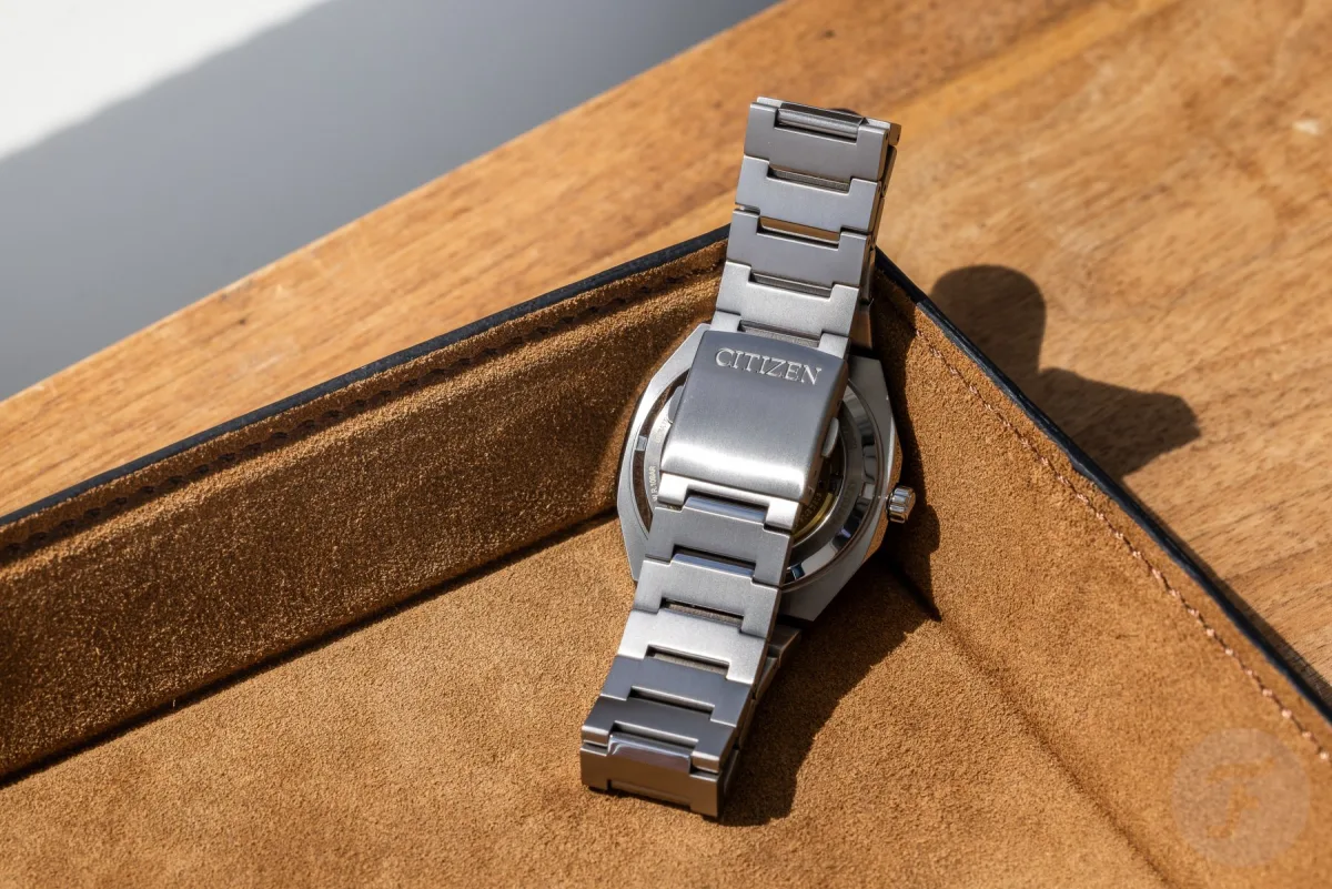 Close-up of date window on Citizen Super Titanium Automatic Small Seconds