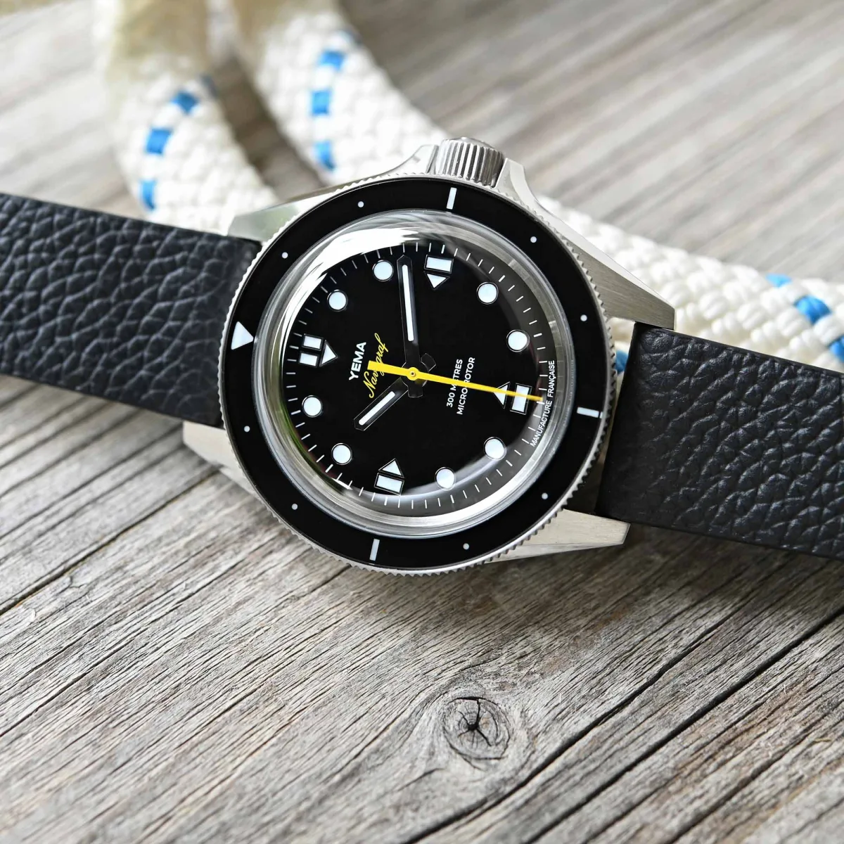 Yema Navygraf Slim CMM.20 watch front view