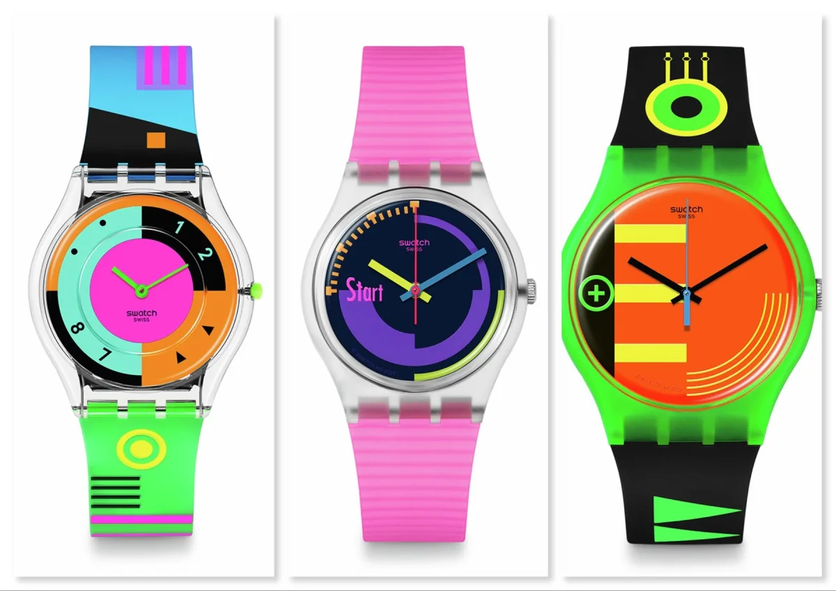 Swatch Neon Hot Racer SS08K119 watch with vibrant design