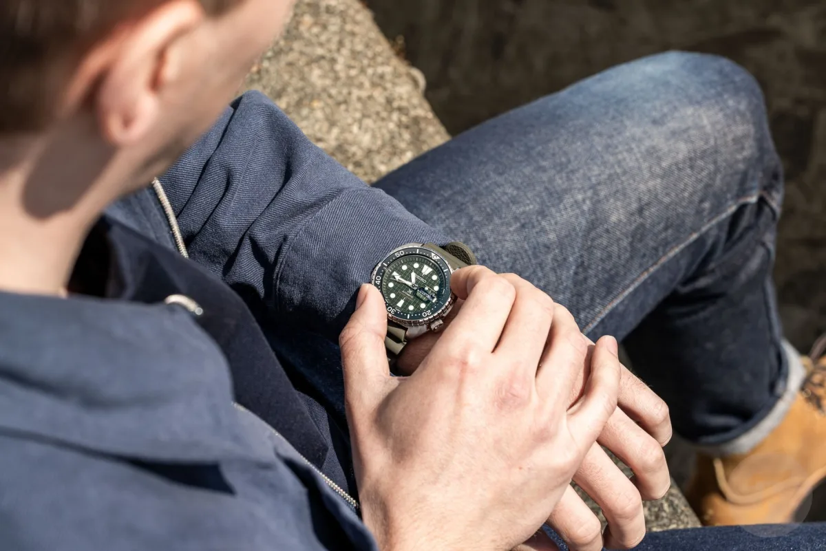 Seiko SRPE05 King Turtle on a silicone strap