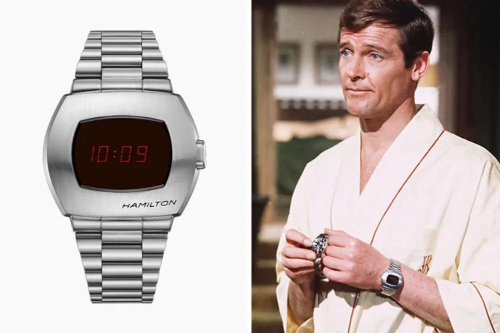 Hamilton Pulsar P2 2900, first LED digital watch worn by Bond