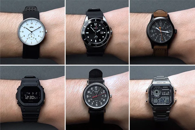 Testing process of men's watches under 0