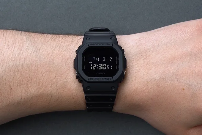 G-SHOCK DW5600E-1V in retro colorway