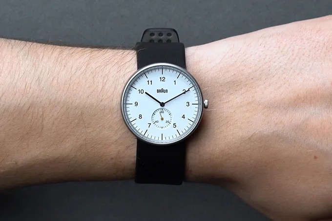 Braun watch with Bauhaus design