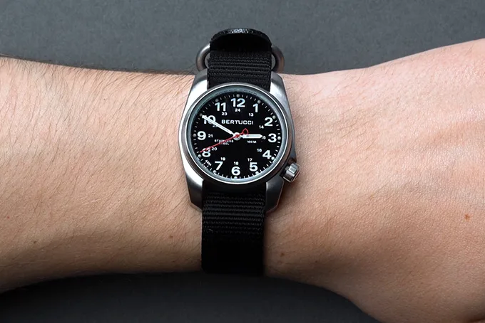 Bertucci watch with nylon strap