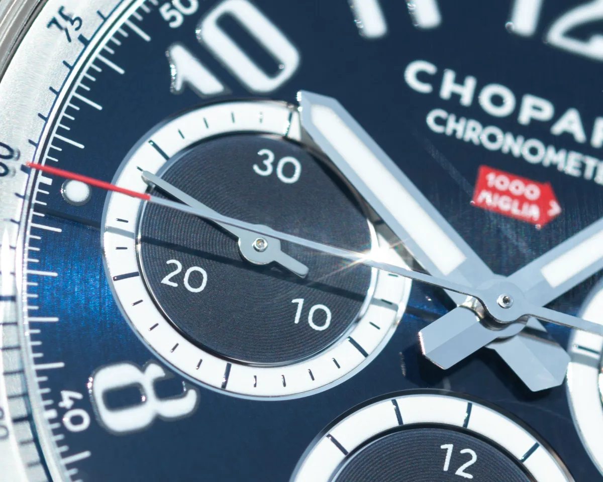 Chopard Mille Miglia Classic Chronograph JX7 sub-dial detail