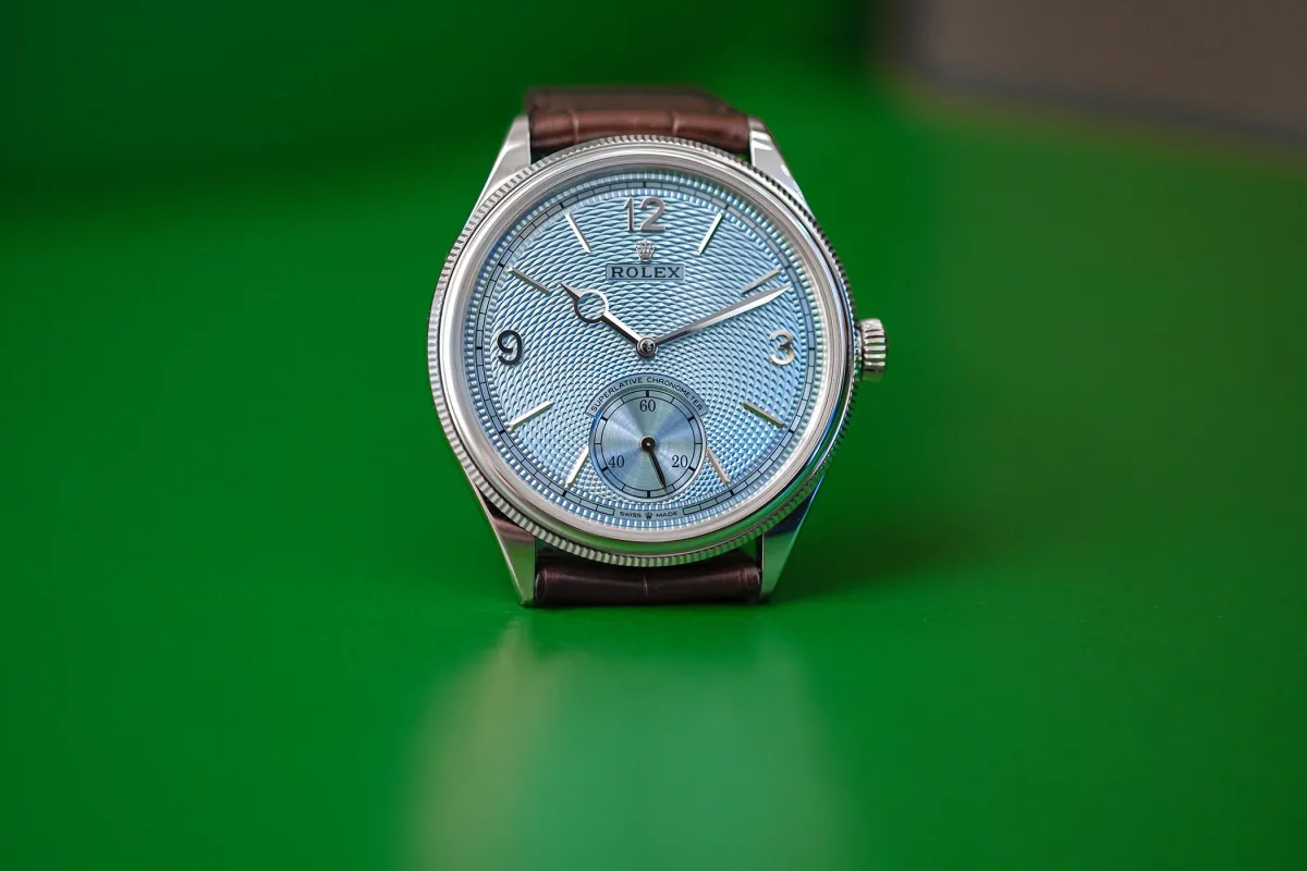 Rolex Perpetual 1908 Platinum movement visible through case back