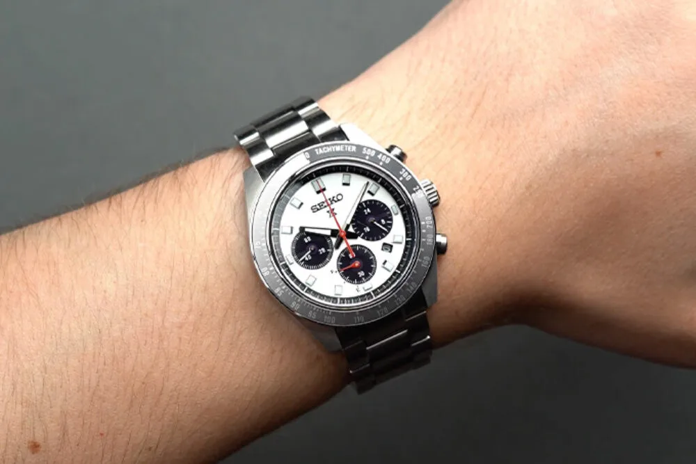 Close-up of Seiko Prospex Speedtimer SSC911