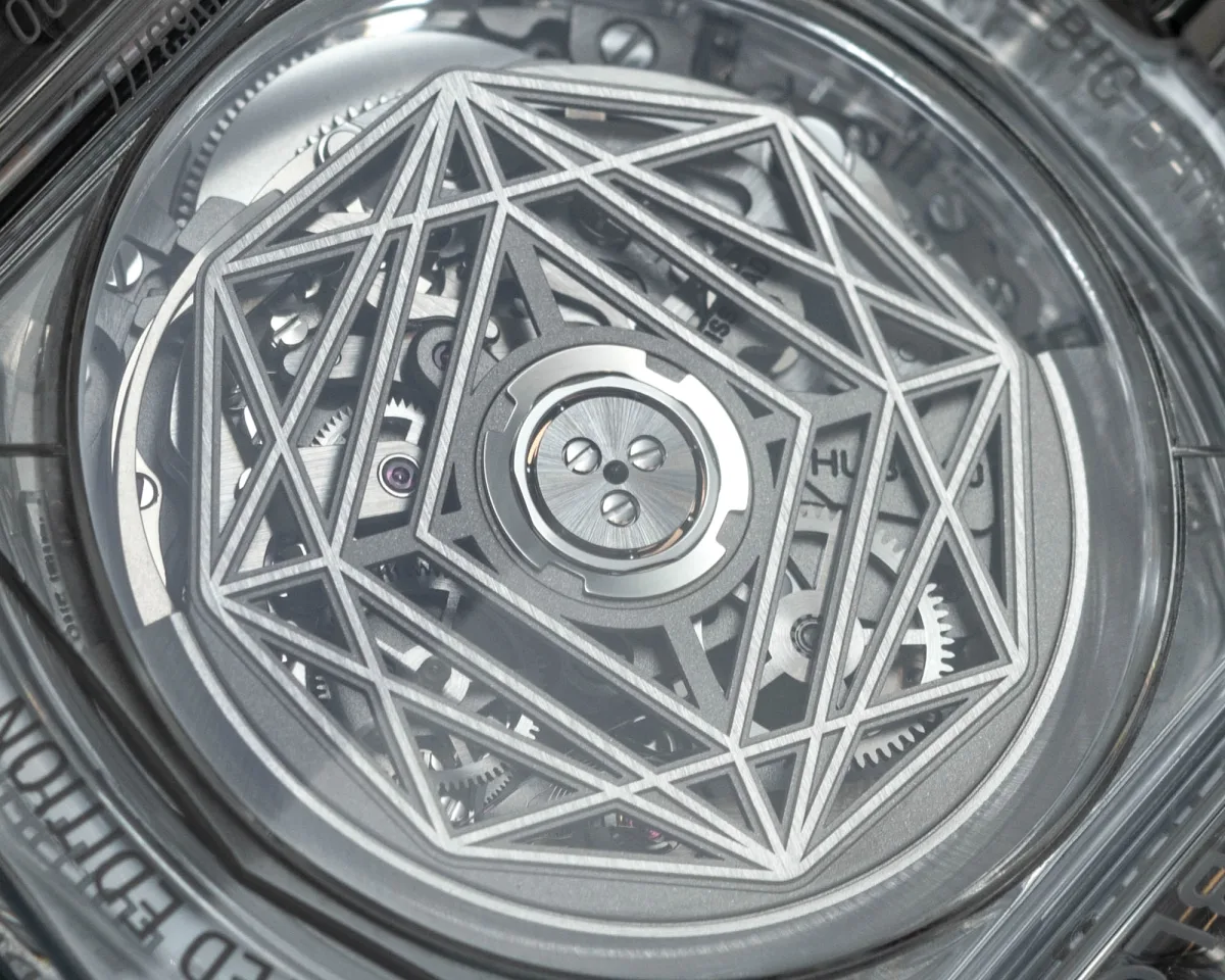 Movement view of Hublot Spirit of Big Bang Sang Bleu Sapphire