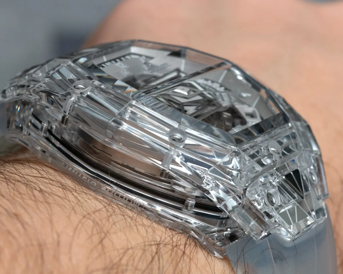 Hublot Spirit of Big Bang Sang Bleu Sapphire on wrist