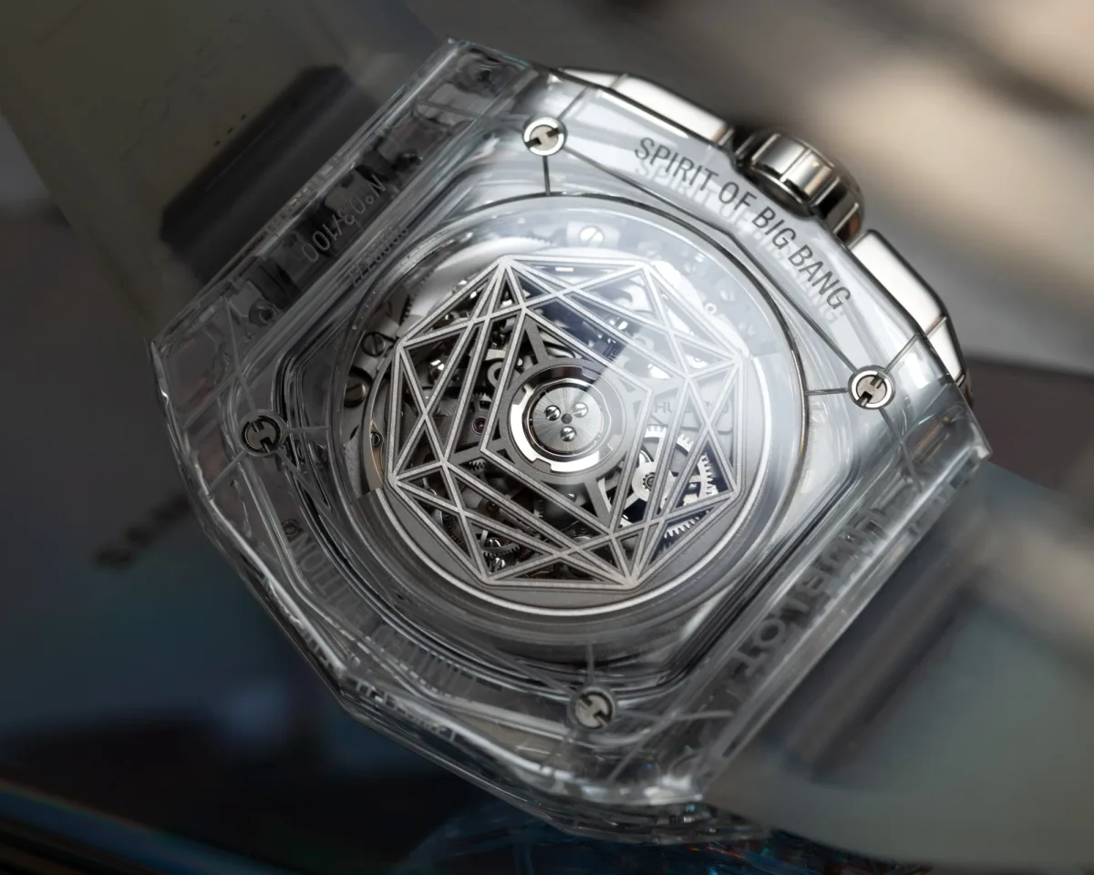 Dial detail of Hublot Spirit of Big Bang Sang Bleu Sapphire
