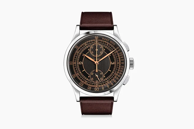 Dan Henry 1937 dress chronograph with Art Deco design