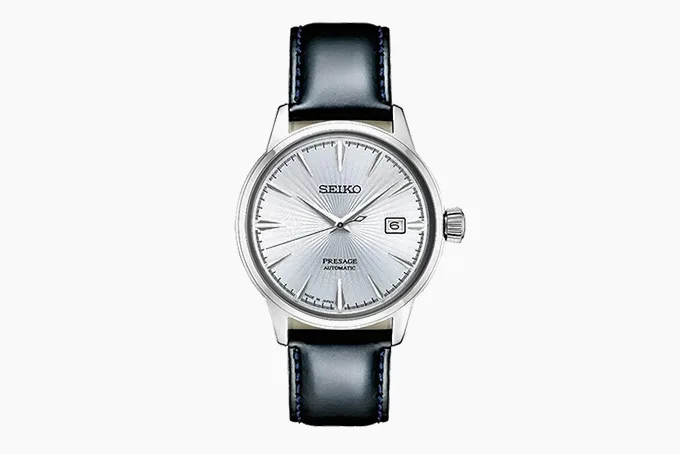 Seiko Presage Cocktail Time with blue leather strap