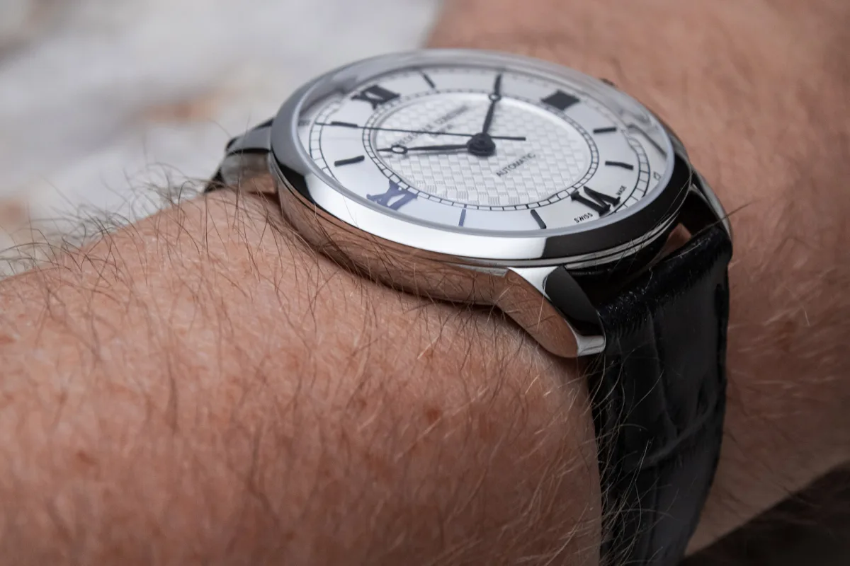 Frederique Constant Classics Premiere watch with stainless steel case