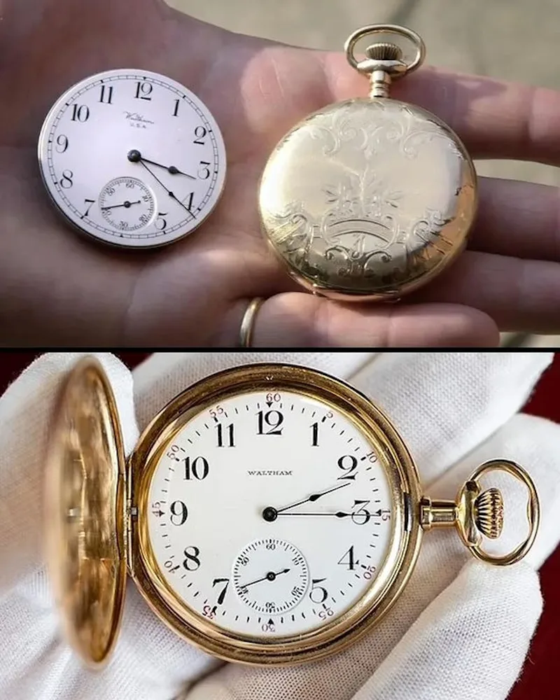 Waltham pocket watch from Titanic with monogram JJA
