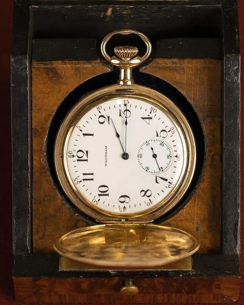 Recovered Titanic pocket watch belonging to John Jacob Astor