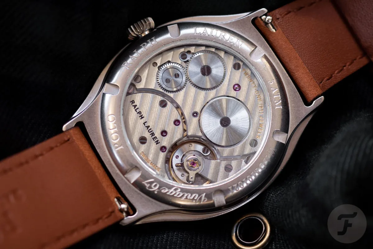 Polo Ralph Lauren Vintage 67 watch with bold numerals.