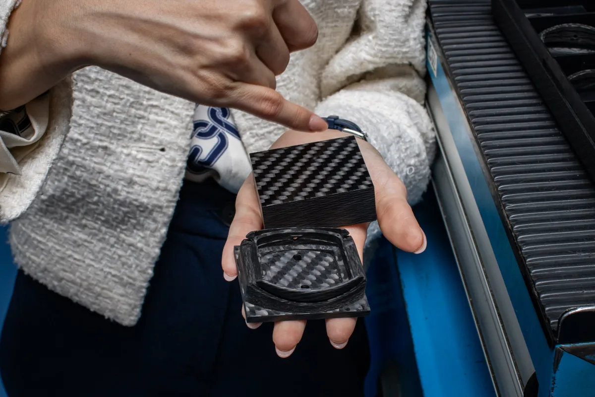 Carbon fiber cutting for watch cases