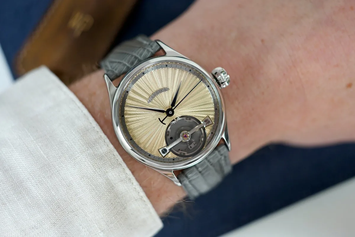 Garrick S2 watch showing detailed movement construction