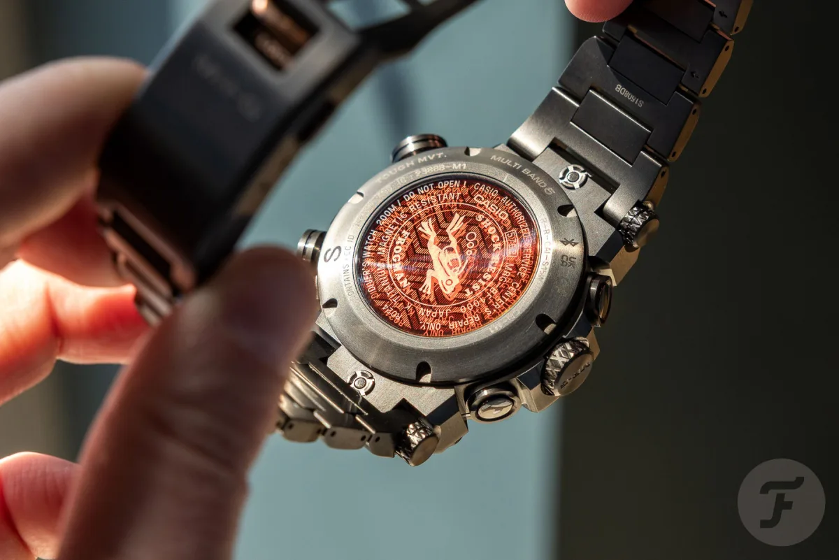 Titanium case of Casio Frogman MRG-BF1000B-1A
