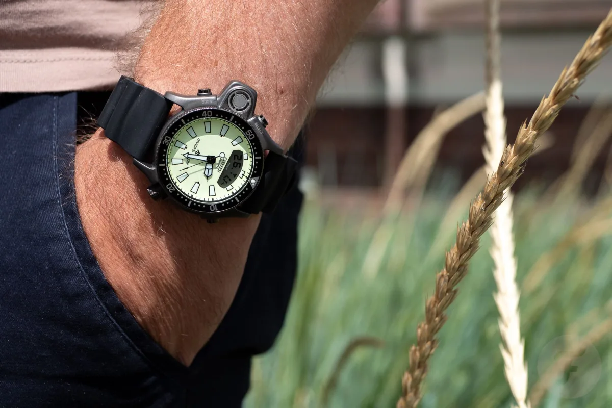 Detailed shot of Isotope HydiumX watch