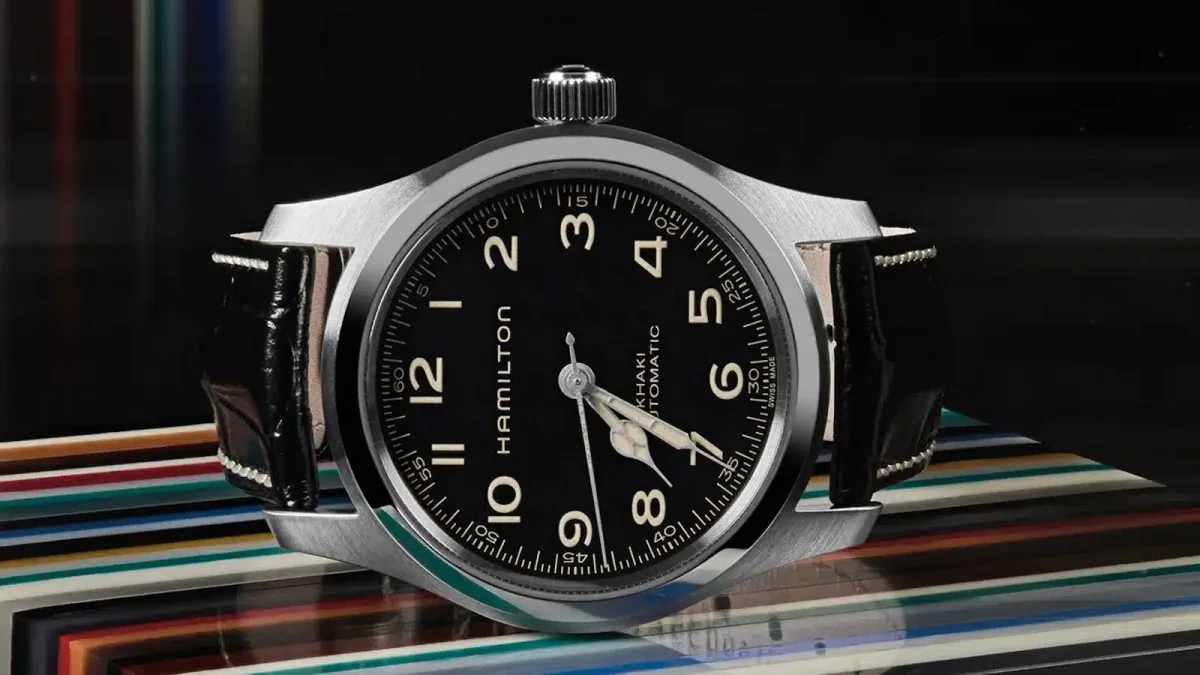 Futuristic triangular-shaped Hamilton watch