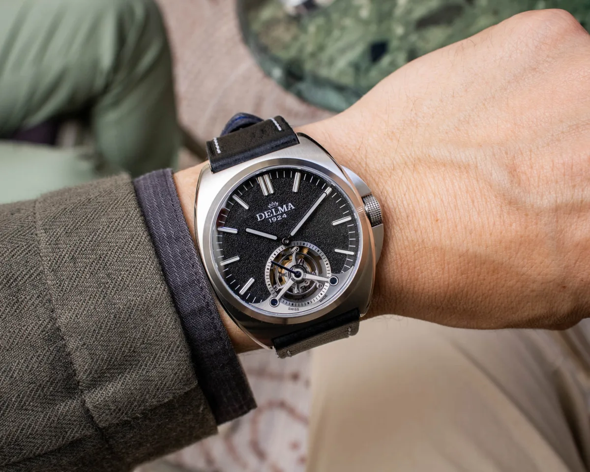 Delma 1924 Tourbillon on stainless steel bracelet