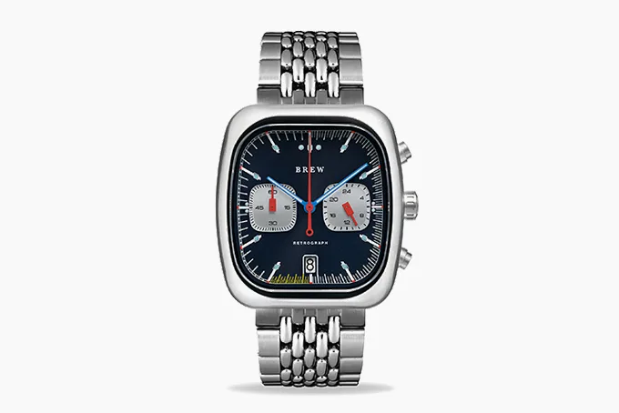 Brew Retrograph Technicolor retro-style chronograph