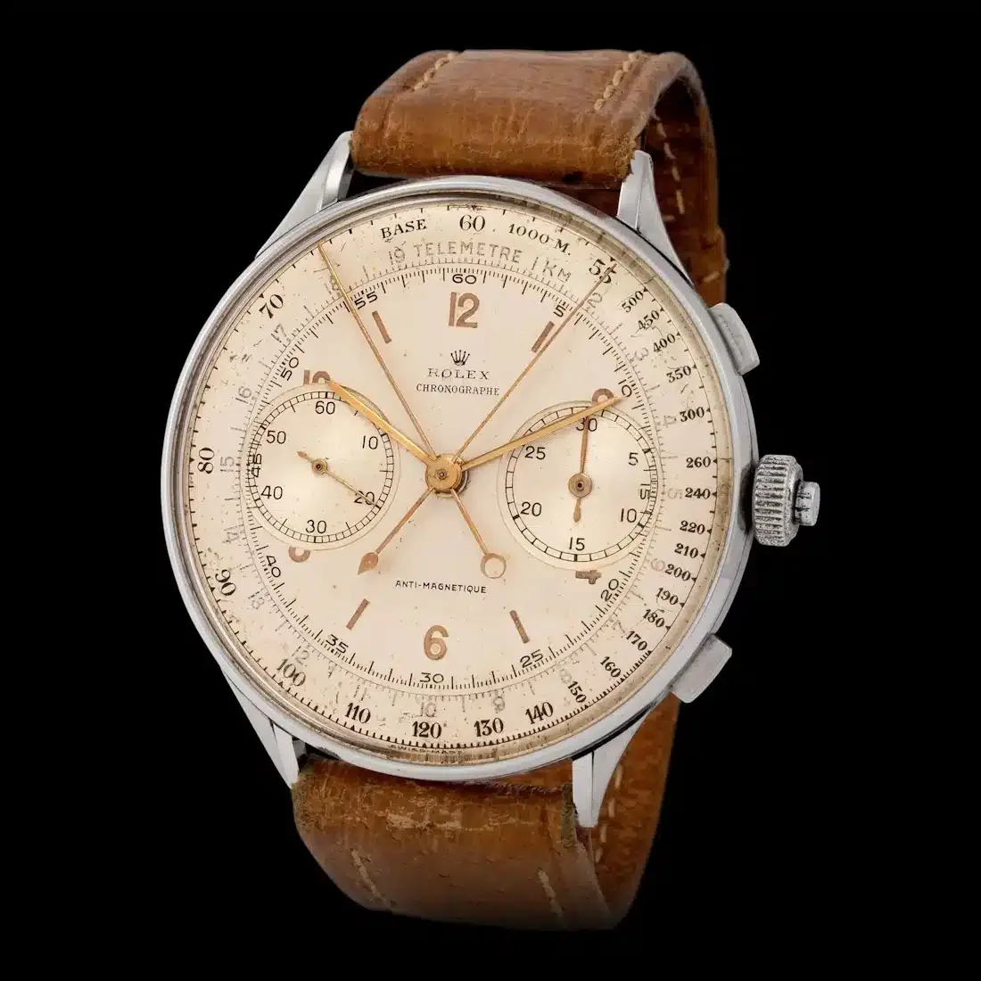 Rolex 4113 Split Seconds Chronograph with blue tachymetric dial