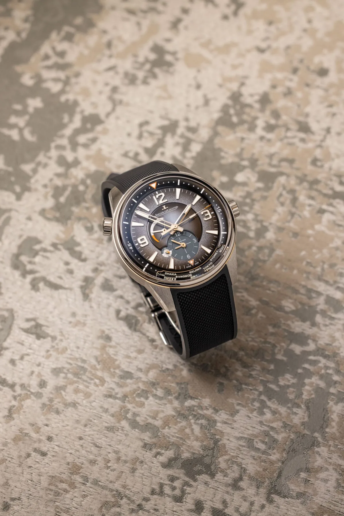 Back view of Jaeger-LeCoultre Polaris Geographic showing caliber 939