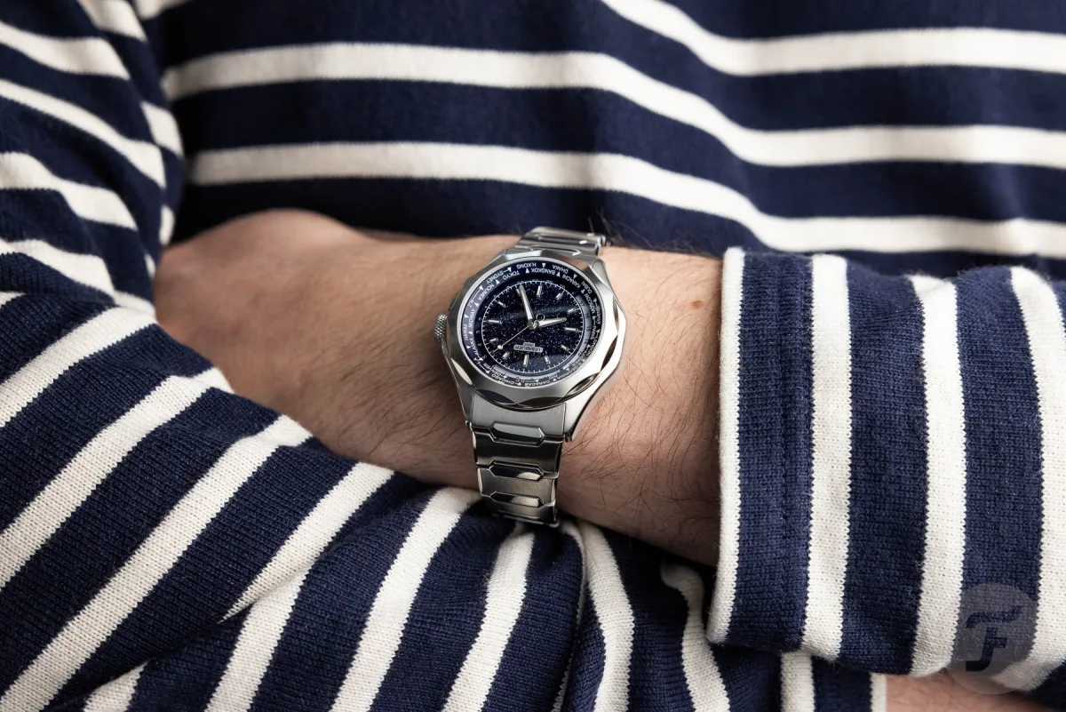 City ring detail on Lesablier LS-04 Travelgraph dial