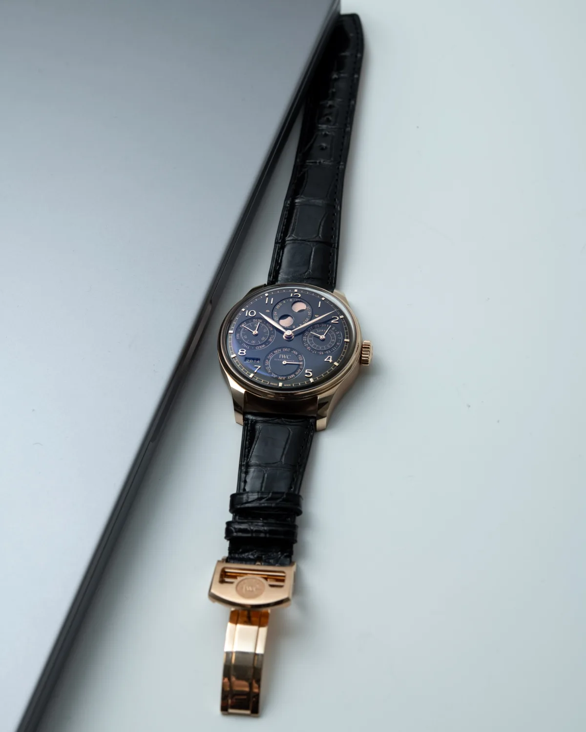 IWC Portugieser Perpetual Calendar 44 watch face close-up
