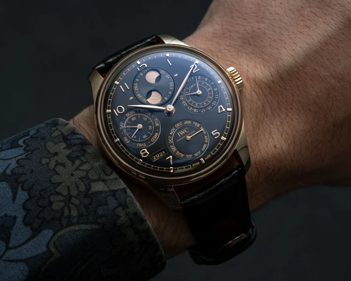 Side profile of IWC Portugieser Perpetual Calendar 44