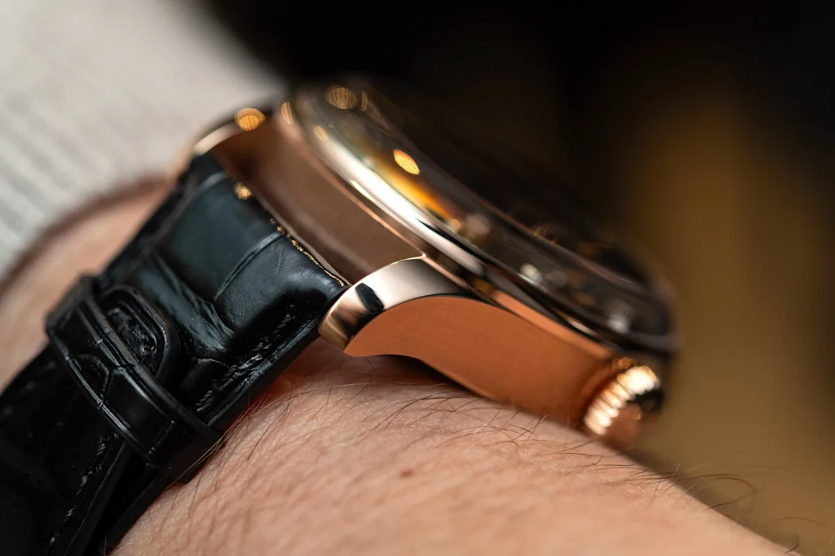 Detailed view of IWC Portugieser Perpetual Calendar 44 dial