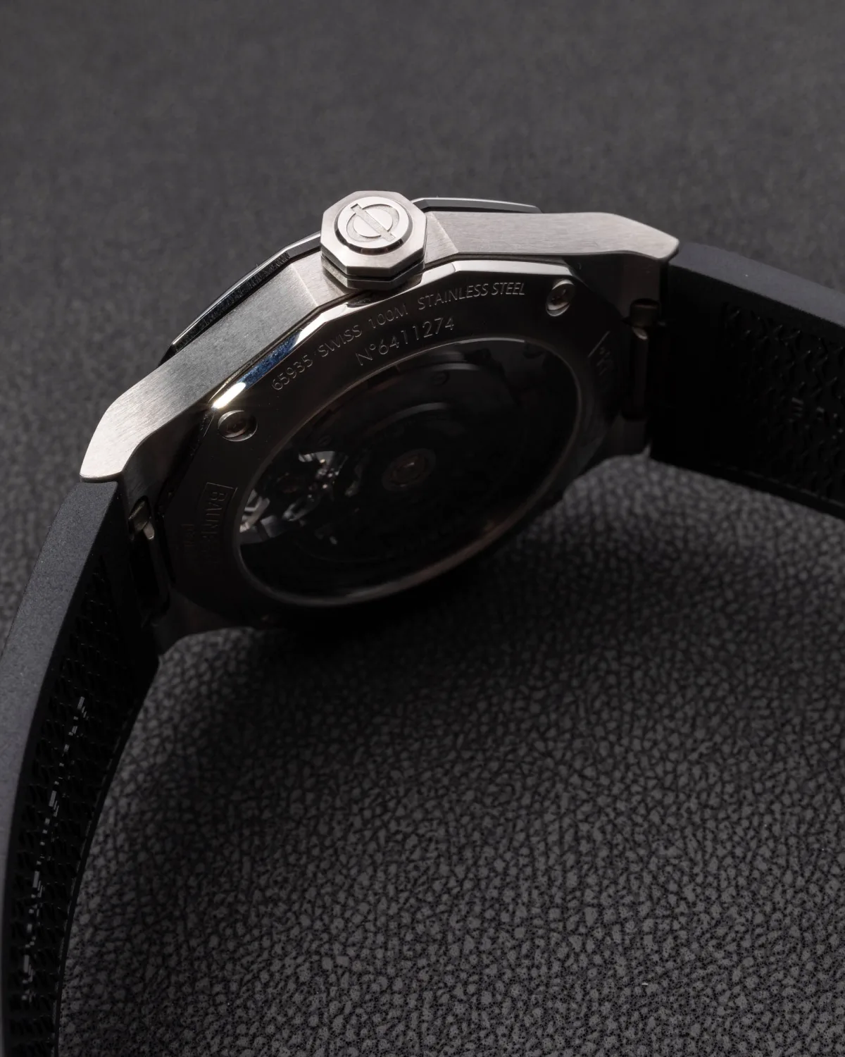 Close-up of the Baume & Mercier Riviera Skeleton dial