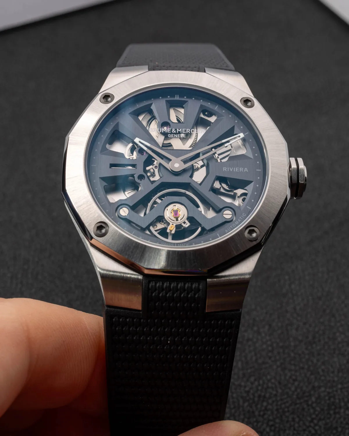 Sellita AMT2500 movement in Baume & Mercier Riviera Skeleton