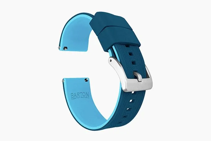 Barton Elite Silicone rubber watch strap in various colors