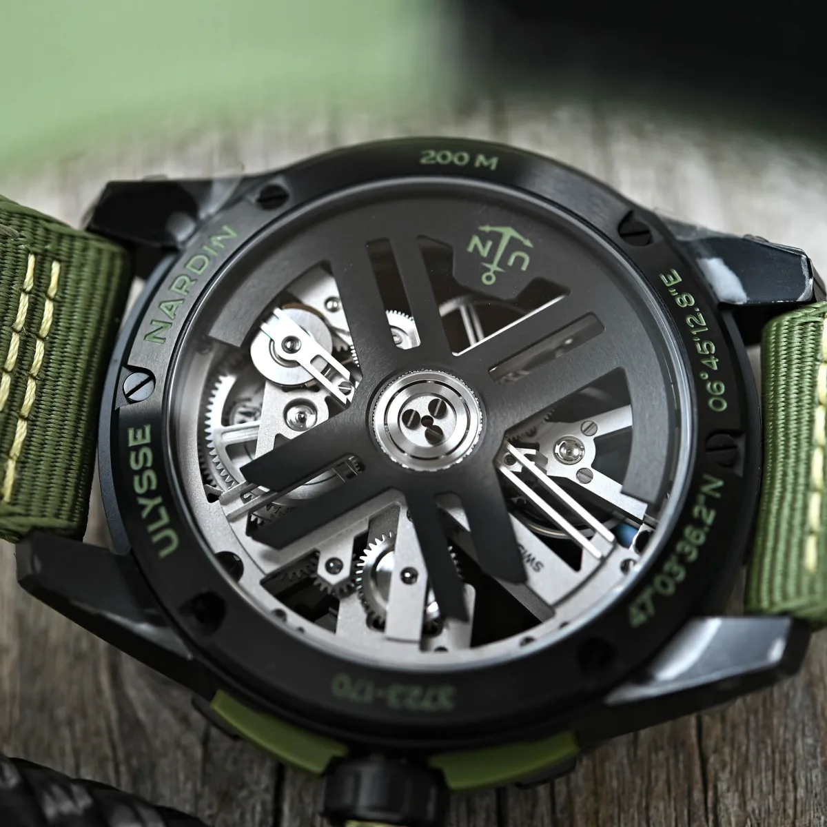 Back view of Ulysse Nardin Diver X Skeleton Ops