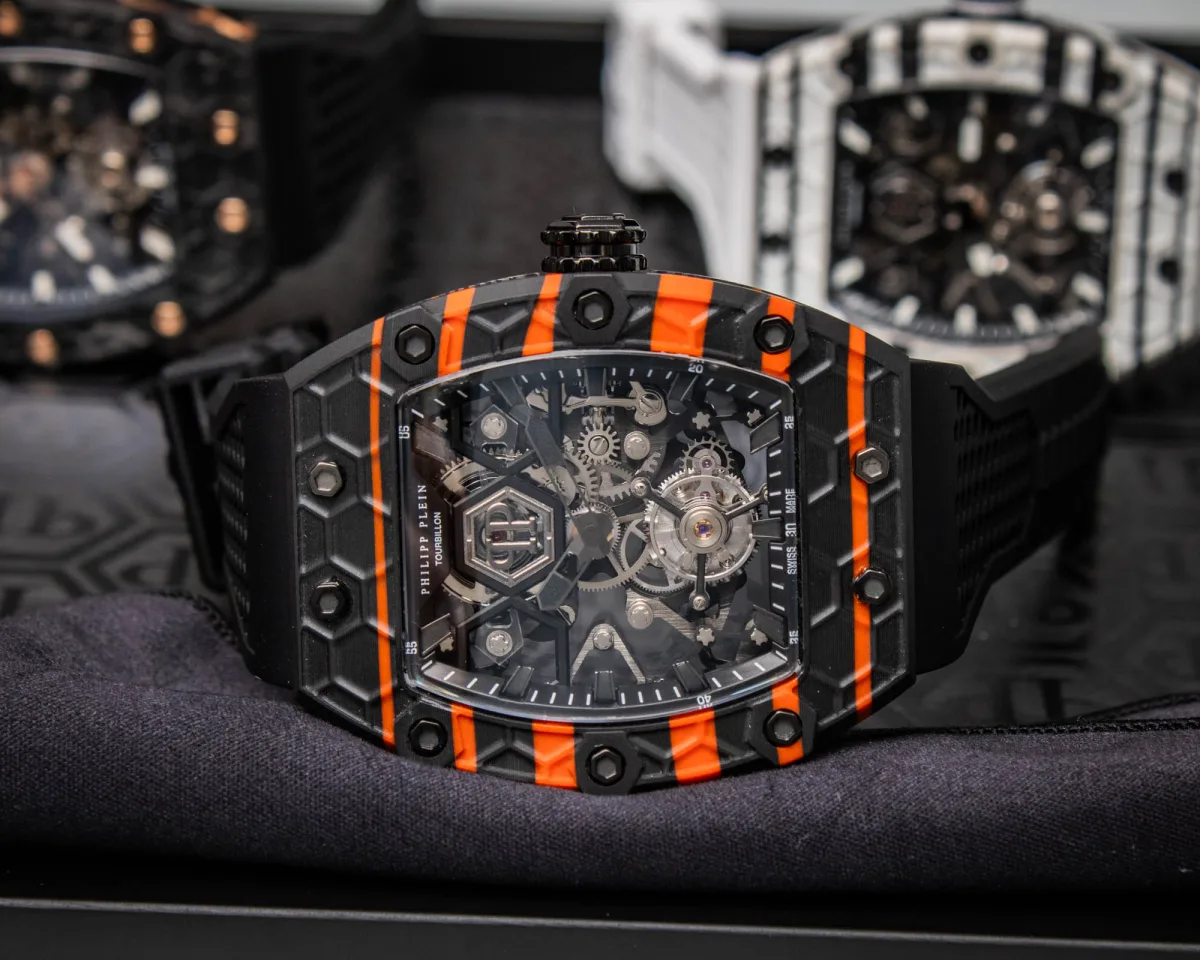 Philipp Plein Crypto King Flying Tourbillon in comparison with Richard Mille