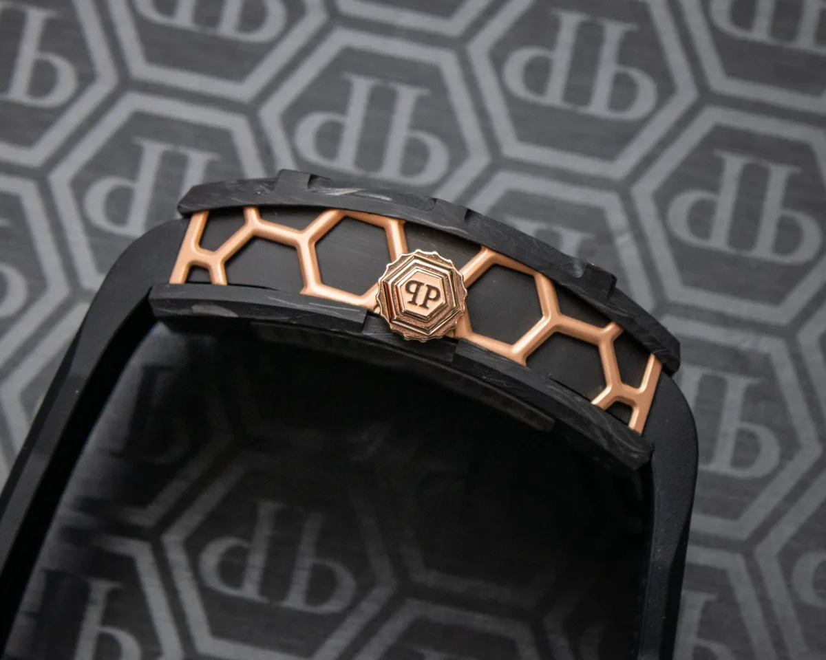 Close-up of Philipp Plein Crypto King Flying Tourbillon tourbillon