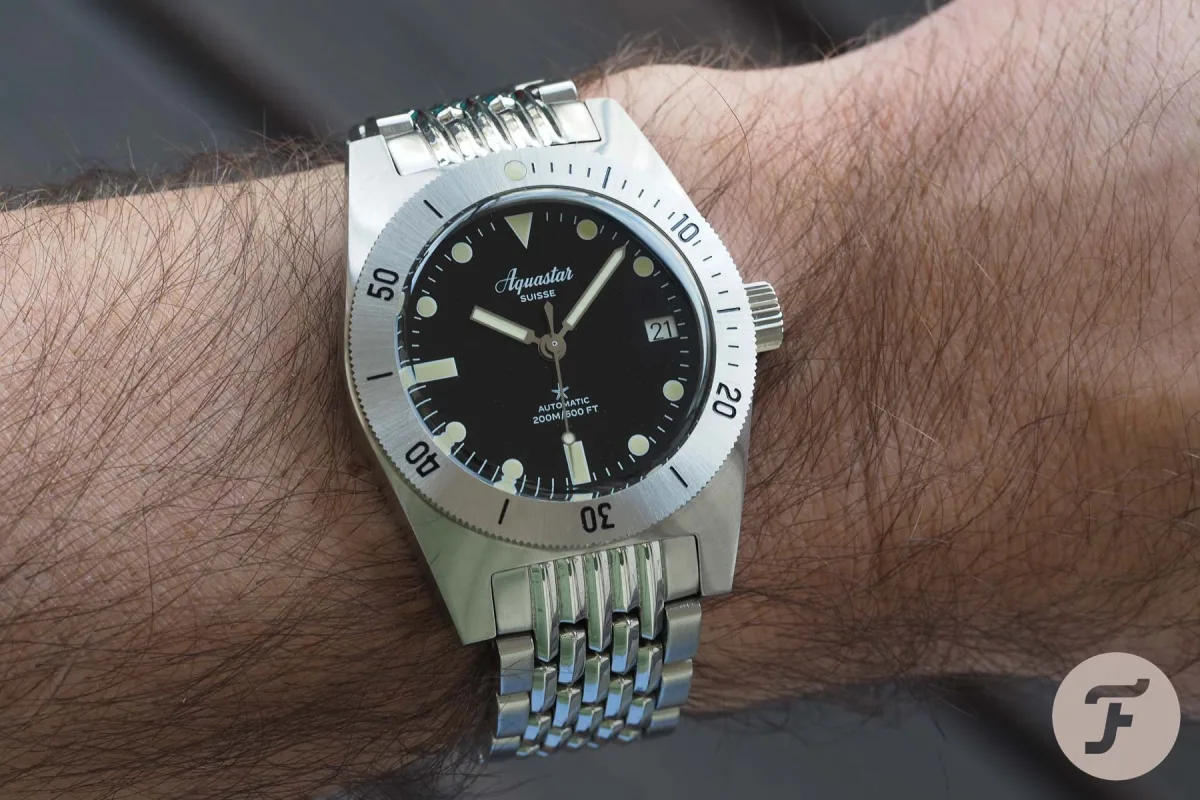 Aquastar Model 60 showing ETA 2824-2 movement