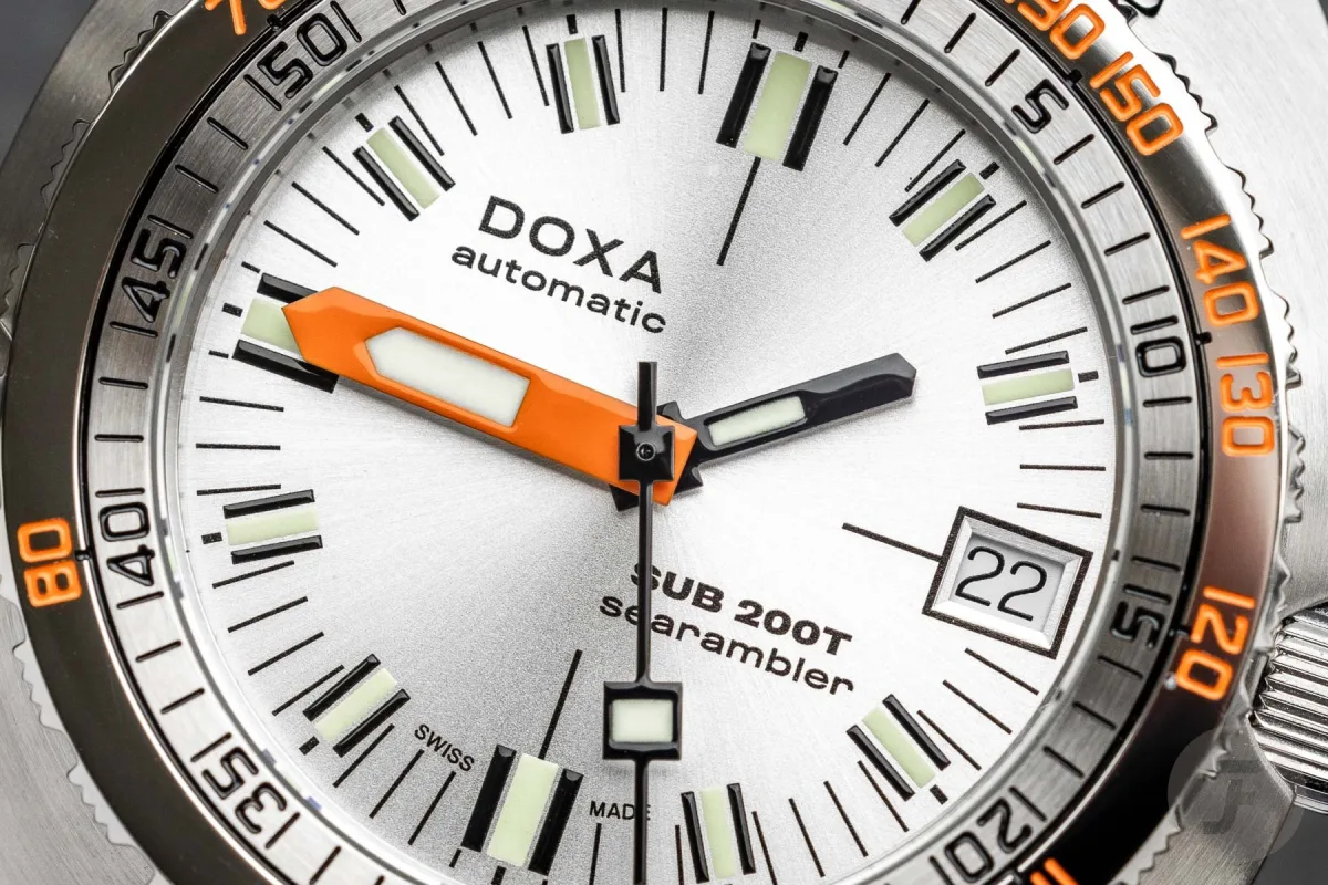 Doxa Sub 200T Searambler with silver dial and orange accents