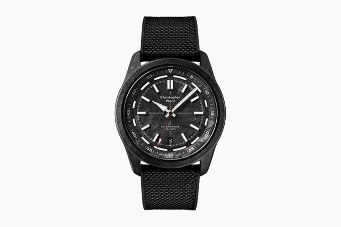 Christopher Ward C63 Colchester in black carbon.