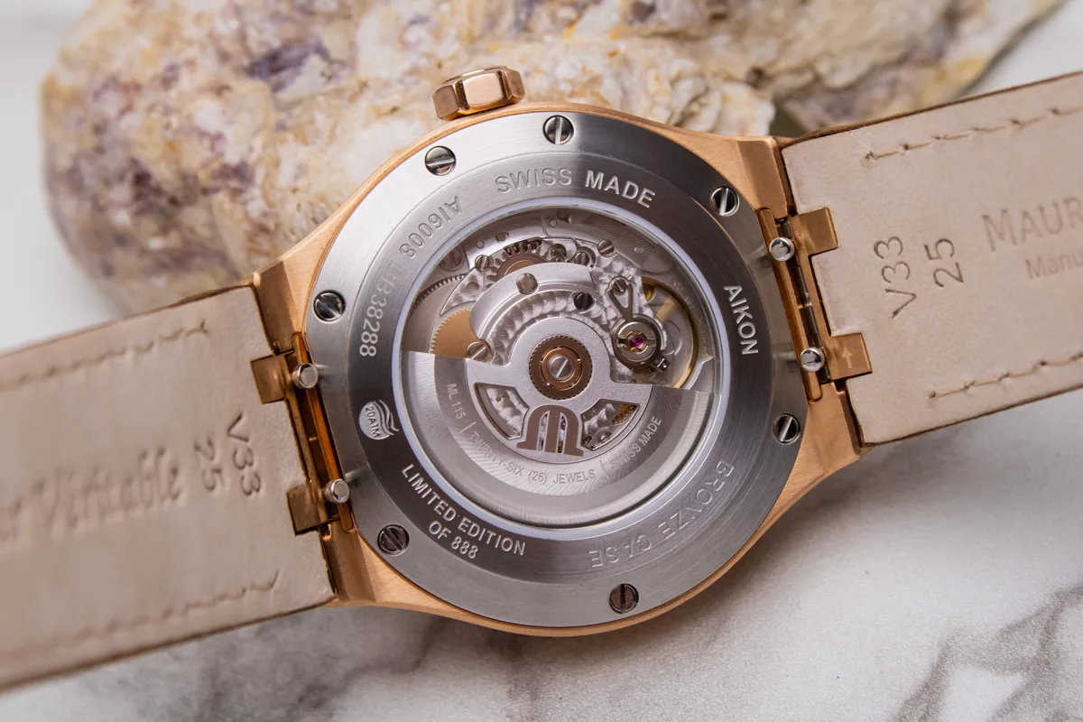 Maurice Lacroix Aikon Automatic Bronze watch dial with gradient coloring