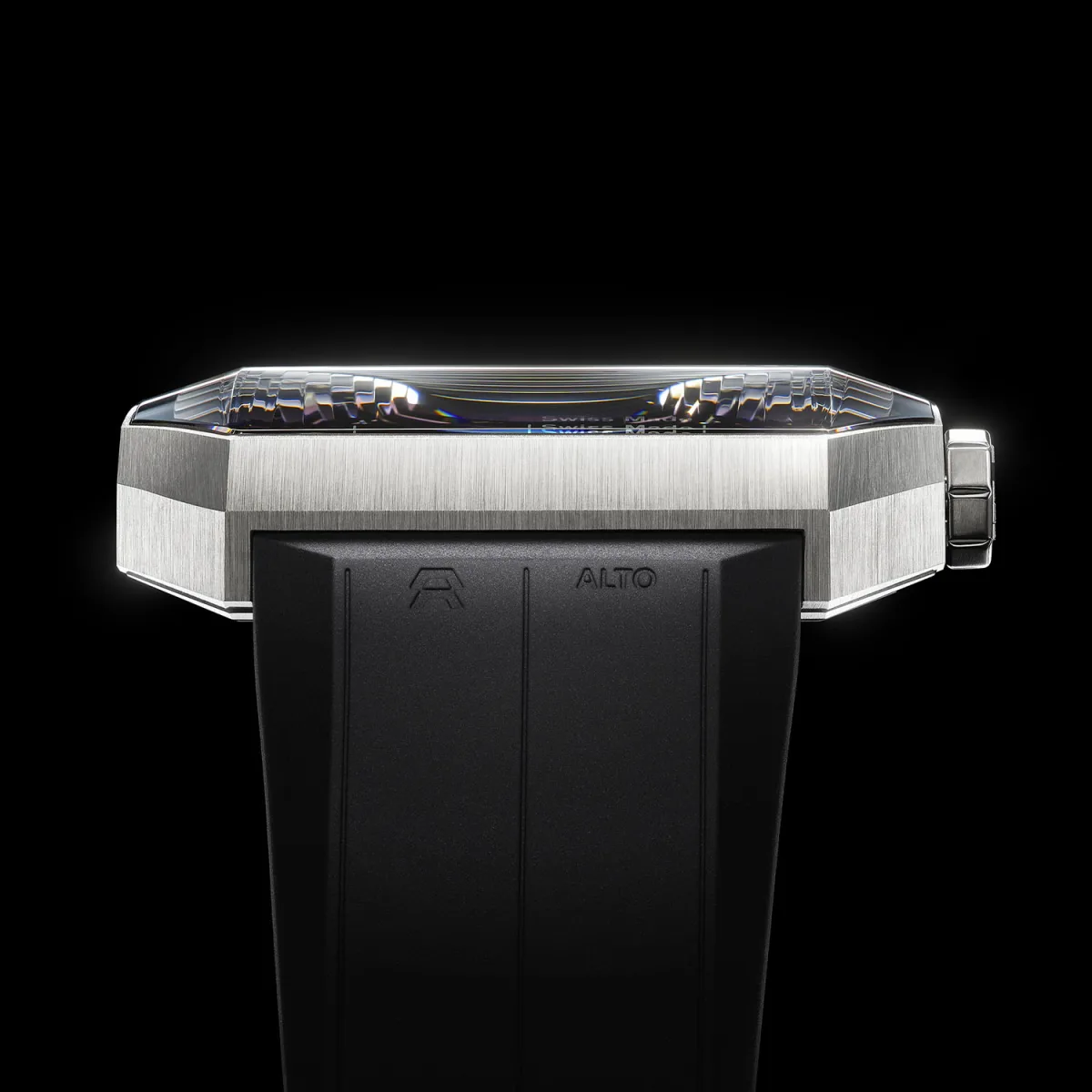 ALTO ART 01 watch dial with hexagonal texture