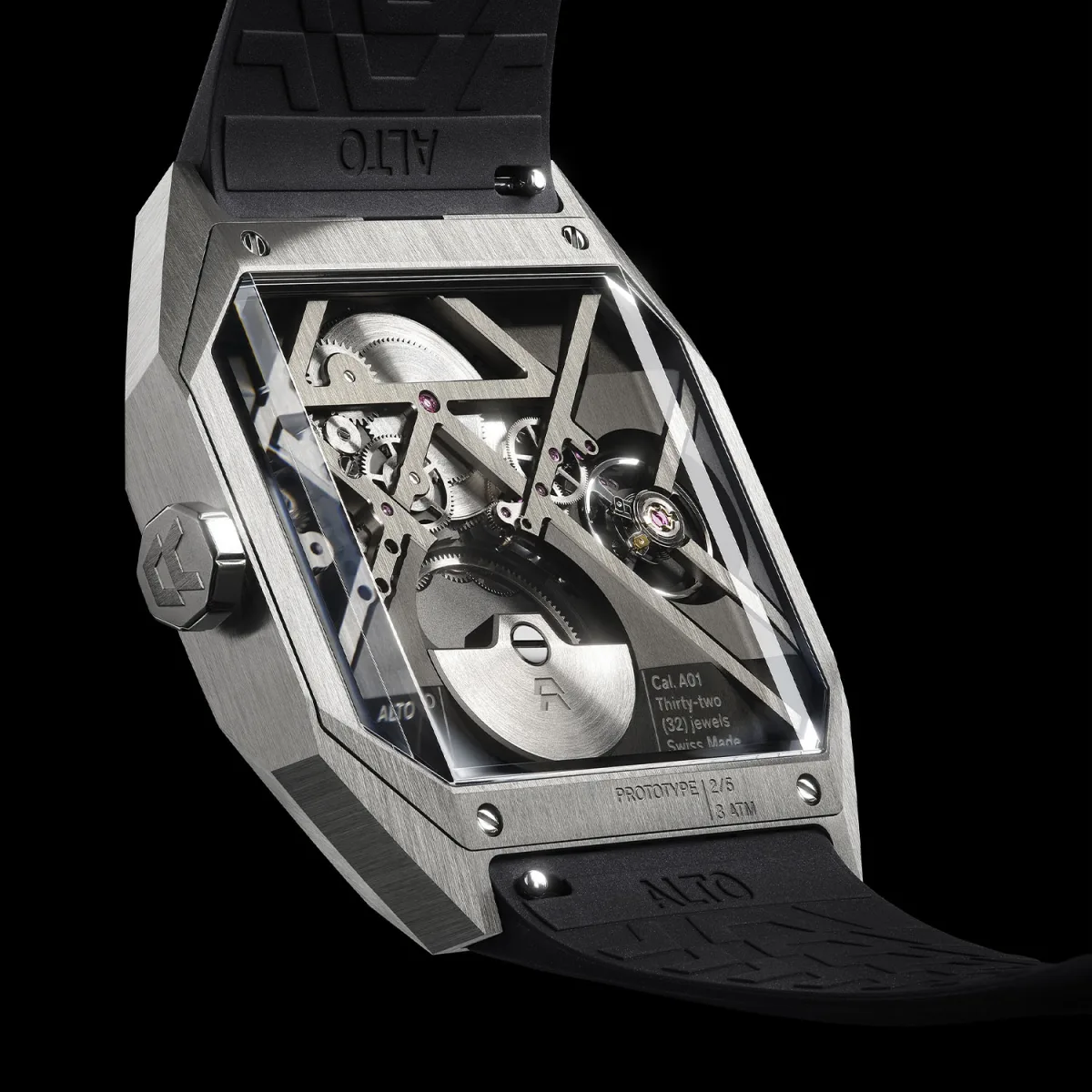 Back view of ALTO ART 01 watch
