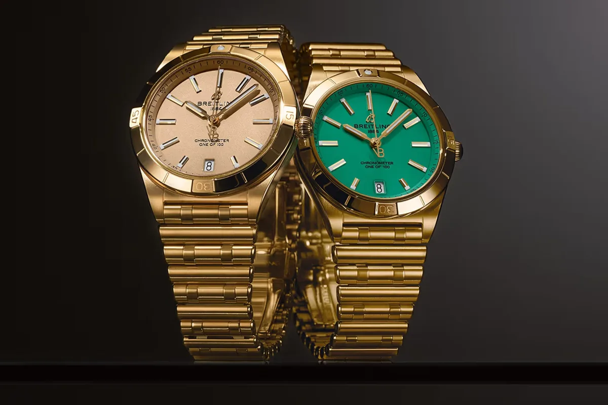 Rolex Day Date 40 with white mother of pearl dial.